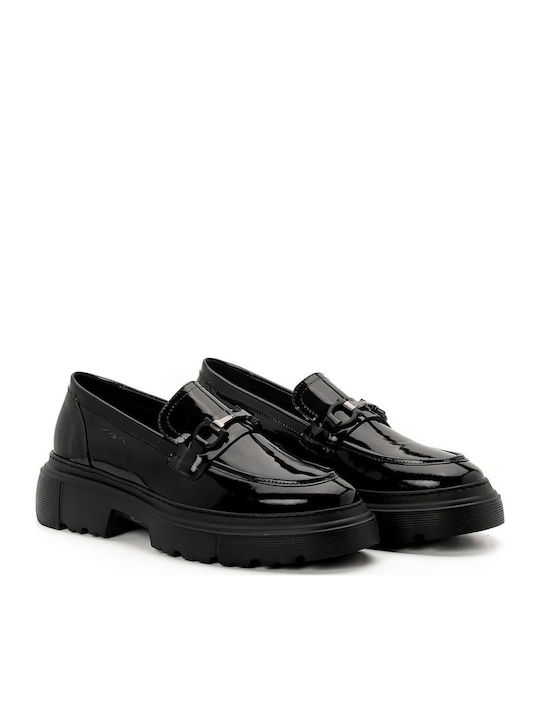 Leder Herren Mokassins in Schwarz Farbe