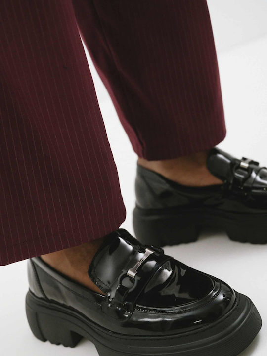 Leder Herren Mokassins in Schwarz Farbe