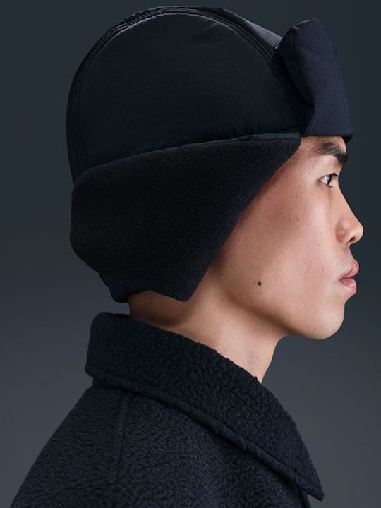 Fly Puffer Beanie Fleece Beanie Knitted in Black color