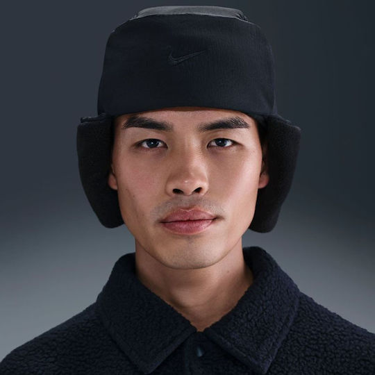 Fly Puffer Beanie Masculin Fleece Căciulă Tricotat în culoarea Negru