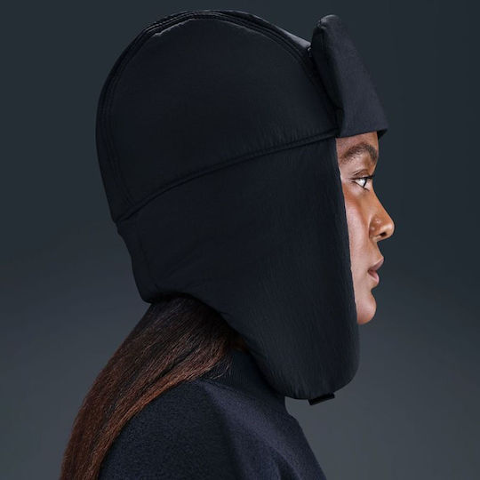 Fly Puffer Beanie Masculin Fleece Căciulă Tricotat în culoarea Negru