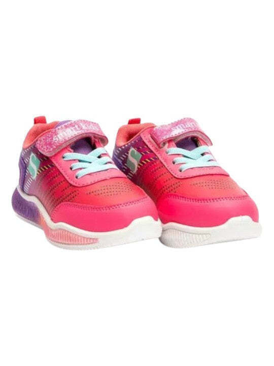 Kinder Sneakers mit Klettverschluss & Lichtern Rosa