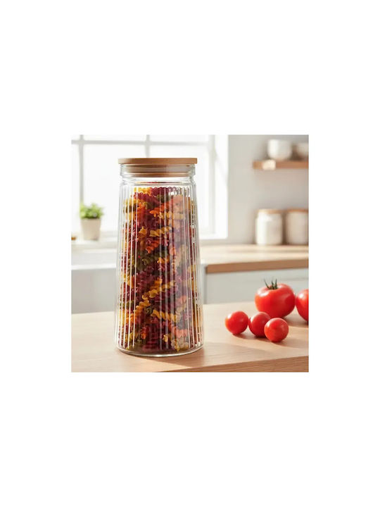Vilde Vase General Use with Lid Glass Transparent 1400ml