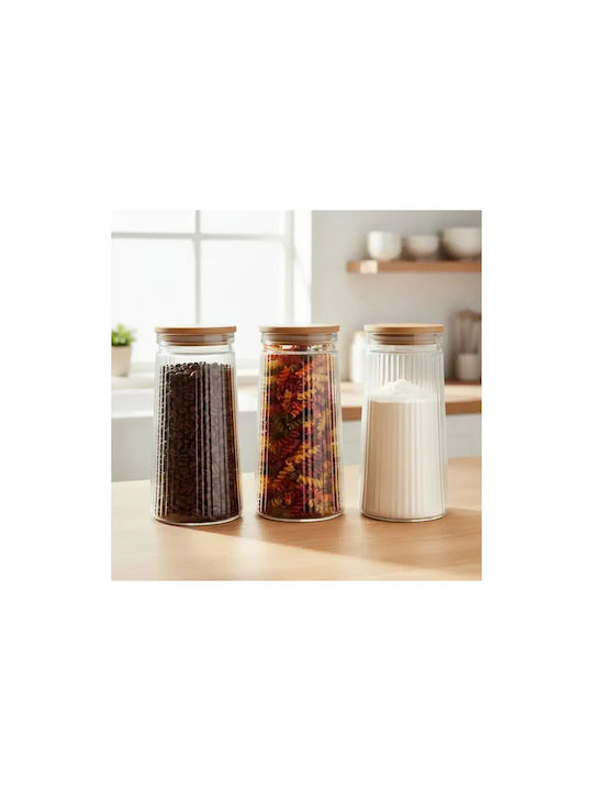 Vilde Vase General Use with Lid Glass Transparent 1400ml