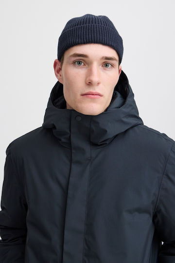 Beanie Unisex Beanie Knitted in Navy Blue color