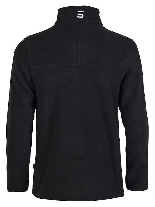 STOP Ανδρική Μπλούζα Εργασίας Μαύρη Fleece