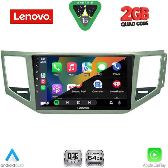 Lenovo Автомобилна Аудио Система (Блутут/USB/WiFi/GPS/Apple-Carplay/Android-Auto) с Тъчскрийн 10"