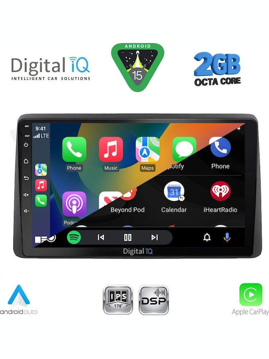 Digital IQ Car Audio System for Nissan Juke 2021 (Bluetooth/USB/WiFi/GPS/Apple-Carplay/Android-Auto) with Touch Screen 10"