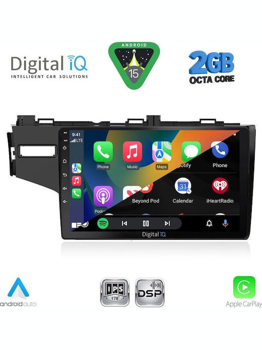 Digital IQ Car Audio System for Honda Jazz 2013-2019 (Bluetooth/USB/WiFi/GPS/Apple-Carplay/Android-Auto) with Touch Screen 10"