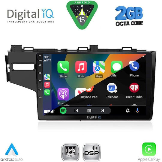 Digital IQ Car Audio System for Honda Jazz 2013-2019 (Bluetooth/USB/WiFi/GPS/Apple-Carplay/Android-Auto) with Touch Screen 10"