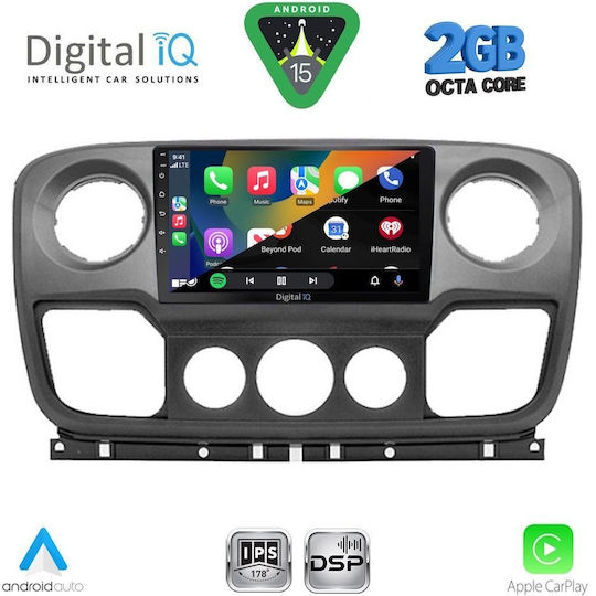 Digital IQ Ηχοσύστημα Αυτοκινήτου για Opel Movano Renault Master Nissan NV400 2010-2020 (Bluetooth/USB/WiFi/GPS/Apple-Carplay/Android-Auto) με Οθόνη Αφής 10"