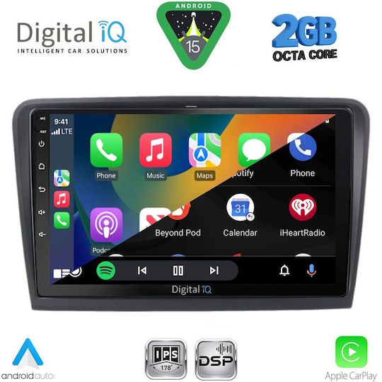 Digital IQ Car Audio System for Skoda Superb 2008-2015 (Bluetooth/USB/WiFi/GPS/Apple-Carplay/Android-Auto) with Touch Screen 10"