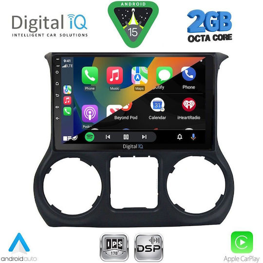 Digital IQ Ηχοσύστημα Αυτοκινήτου για Jeep Wrangler 2011-2014 (Bluetooth/USB/WiFi/GPS/Apple-Carplay/Android-Auto) με Οθόνη Αφής 10"