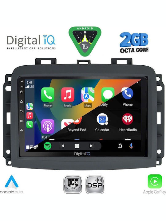 Digital IQ Car Audio System for Fiat 500L 2012 (Bluetooth/USB/WiFi/GPS/Apple-Carplay/Android-Auto) with Touch Screen 10"