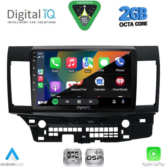 Digital IQ Car Audio System for Mitsubishi Lancer 2008-2017 (Bluetooth/USB/WiFi/GPS/Apple-Carplay/Android-Auto) with Touch Screen 10"