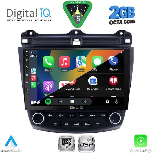 Digital IQ Car Audio System for Honda Accord 2003-2007 (Bluetooth/USB/WiFi/GPS/Apple-Carplay/Android-Auto) with Touch Screen 10"