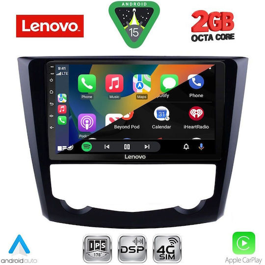 Lenovo Автомобилна Аудио Система (Блутут/USB/WiFi/GPS/Apple-Carplay/Android-Auto) с Тъчскрийн 9"