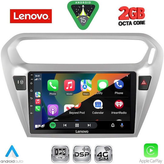 Lenovo Автомобилна Аудио Система (Блутут/USB/WiFi/GPS/Apple-Carplay/Android-Auto) с Тъчскрийн 9"