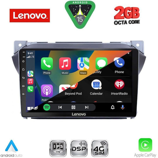 Lenovo Автомобилна Аудио Система (Блутут/USB/WiFi/GPS/Apple-Carplay/Android-Auto) с Тъчскрийн 9"