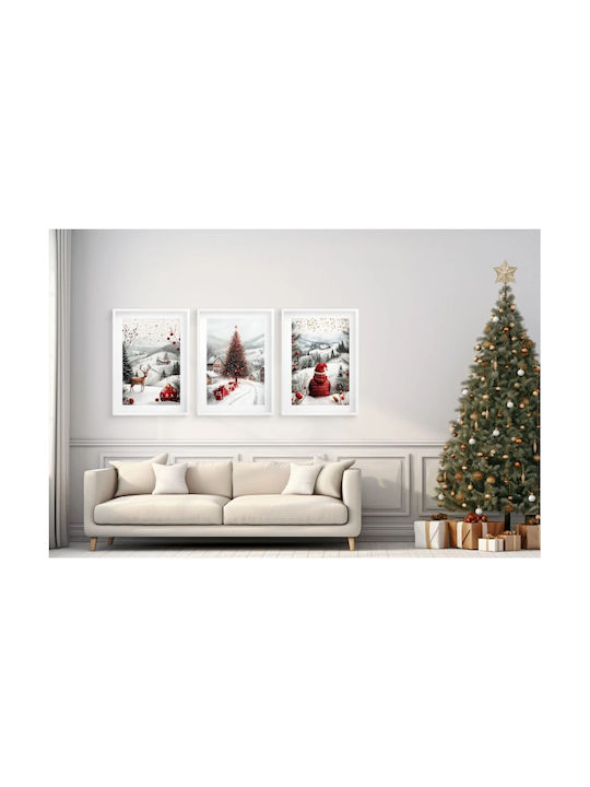 Paintings Tiles Living Room Christmas Holidays Christmas Tree Winter