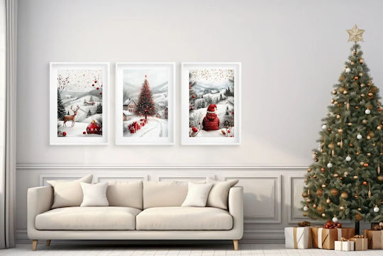 Gemälde Plakate Wohnzimmer Weihnachten Feiertage Weihnachtlicher Baum Winter