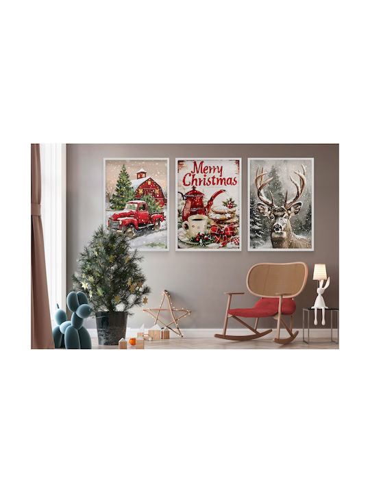Paintings Tiles Living Room Christmas Holidays Christmas Tree Winter