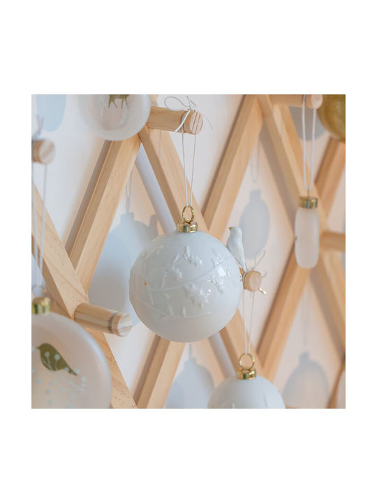 Winter Hanging Ornament Bird Porcelain