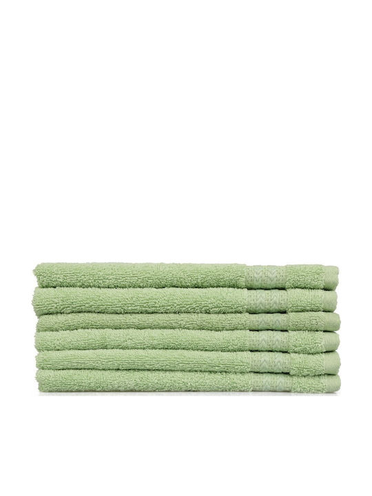 Hobby Home Prosop De Mână 30x50cm Verde 6 Bucăți Greutate 500gsm