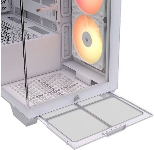 Corsair 3500X RS-R ARGB Gaming Midi Tower Computer Case with Side Window White