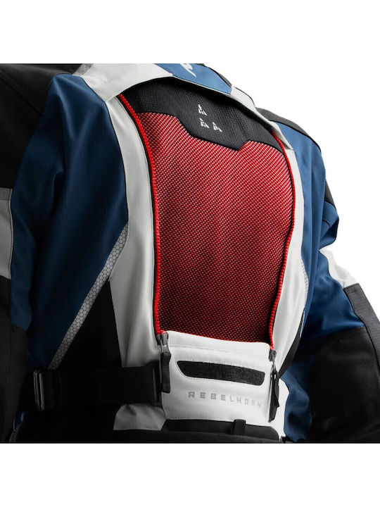 Rebelhorn Hardy 3 Ανδρικό Μπουφάν Μηχανής 4 Εποχών Blue / Grey / Red