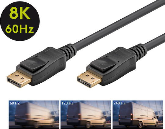 Goobay Kabel DisplayPort-Stecker - DisplayPort-Stecker 1m Schwarz (74777)