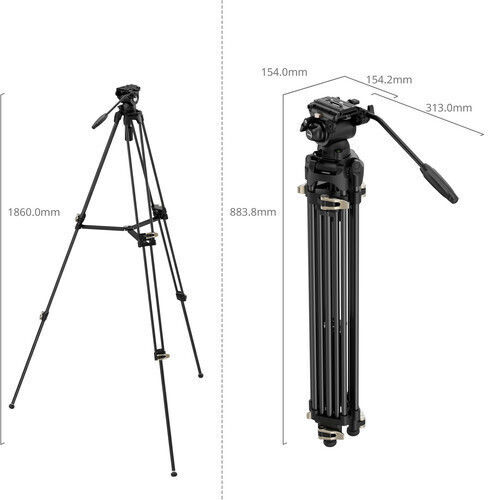 Smallrig Ad-01s Heavy-duty Tripod Fluid Head Kit 4686