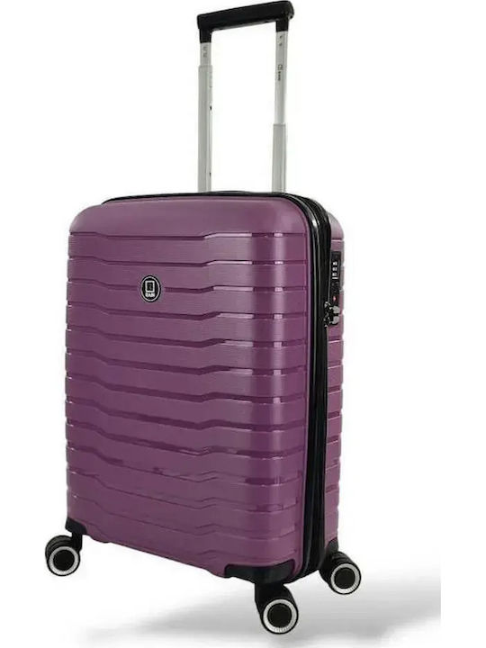 Rain Travel Suitcases Hard Purple with 4 Wheels Set of 2pcs RB80134-SET2-M-S-PURPLE