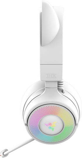 Razer Kraken Kitty V3 Pro Wireless Over Ear Gaming Headset with Bluetooth USB Connectivity White for PC