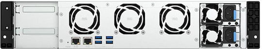 QNap TS-855eU-RP-8G NAS Rack με 8 θέσεις για HDD/M.2/SSD και 2 θύρες Ethernet