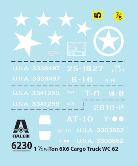Italeri 1/35 6x6 Cargo Truck Wc 62 6230