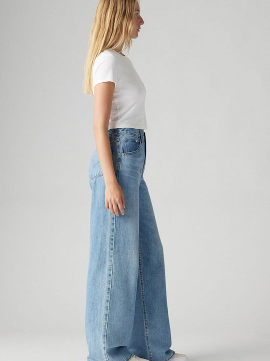 Cinch Ψηλόμεσο Γυναικείο Jean Παντελόνι σε Baggy Γραμμή Invested Indigo