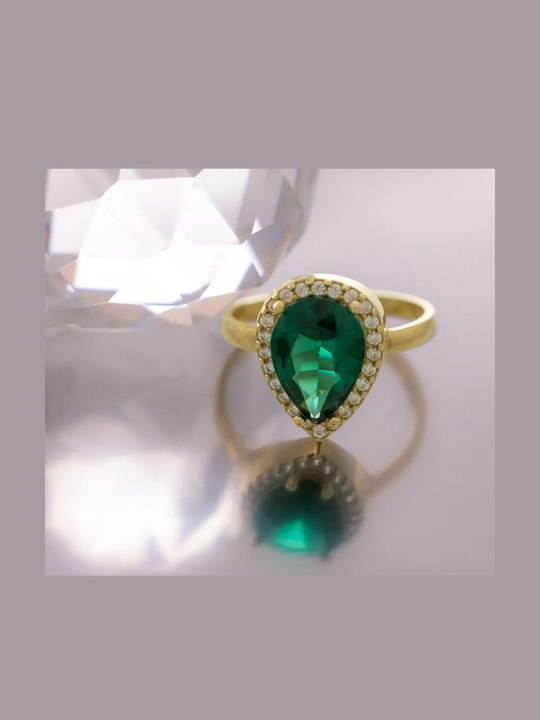 Damen Ring mit Zirkonia aus Gold 14K