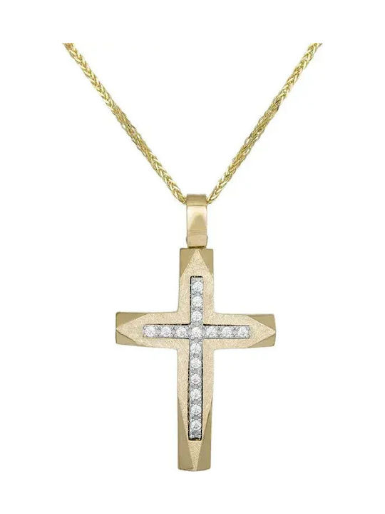 Women's Gold Cross 9K with Chain