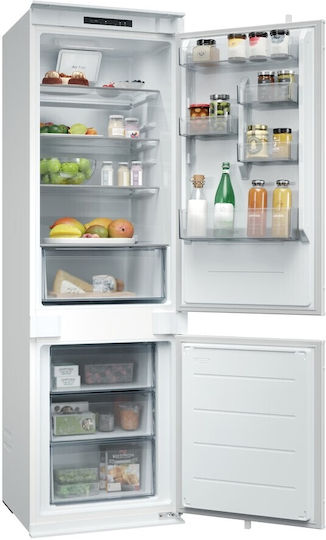 Candy Εντοιχιζόμενος Ψυγειοκαταψύκτης 268lt Υ177.2xΠ54xΒ55εκ. Λευκός CNBQL3518EV