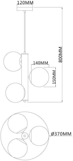 Agora Lighting Verstellbar Hängelampe Weiß mit Fassung E14, E.14 37cm.