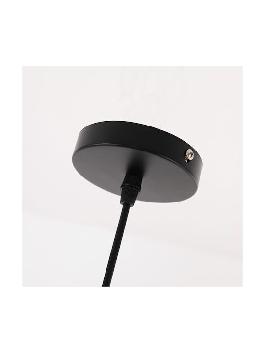 Agora Lighting Ρυθμιζόμενο Κρεμαστό Φωτιστικό Μαύρο Boho με Ντουί E27