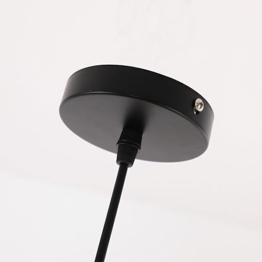 Agora Lighting Регулируема Висящо Осветително Тяло Черен Бохо с Цокъл E27