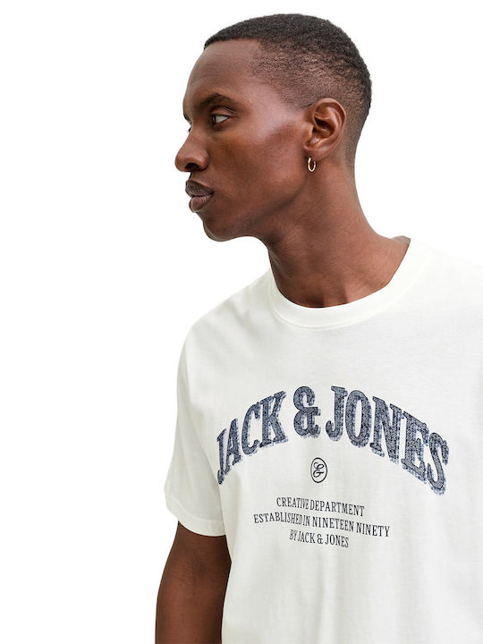 Neck T-shirt Εκρού