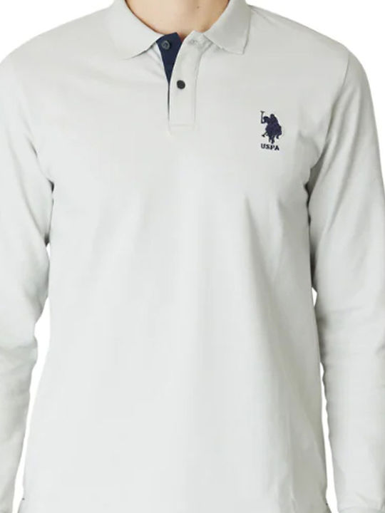 Idris Polo Long Sleeve Grey Men's Blouse