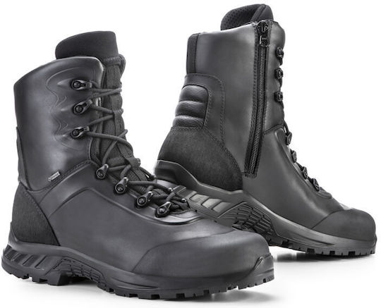 Jolly Joy Cizme Militare Impermeabile Cu Membrană Gore-Tex Din Piele Neagră