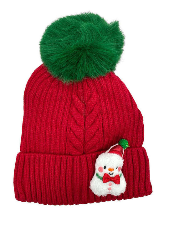 Christmas Red Cap Green Tassel 4 Designs 1 Piece
