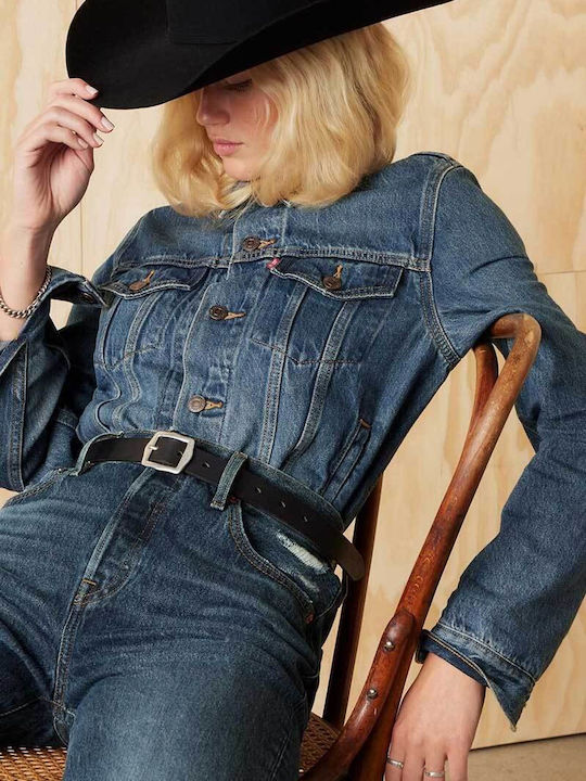 Original Trucker Women's Jean Jacket for Spring or Autumn Blue