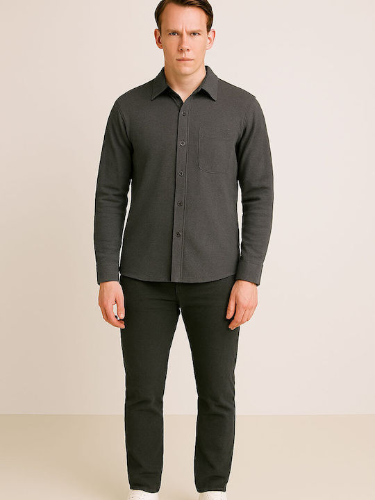 Long Sleeve Overshirt Anthracite