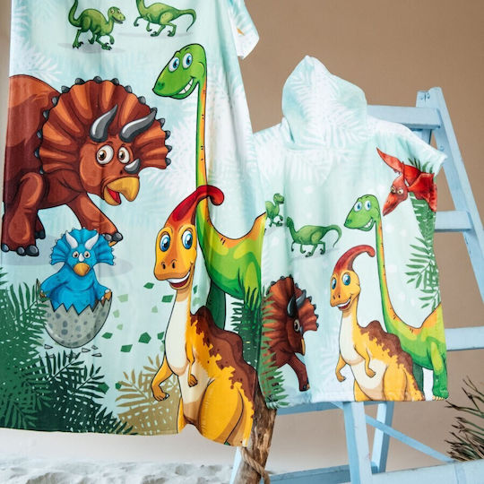 Carmel Kids' Beach Towel Double-Sided Dinosaurs 70x140cm